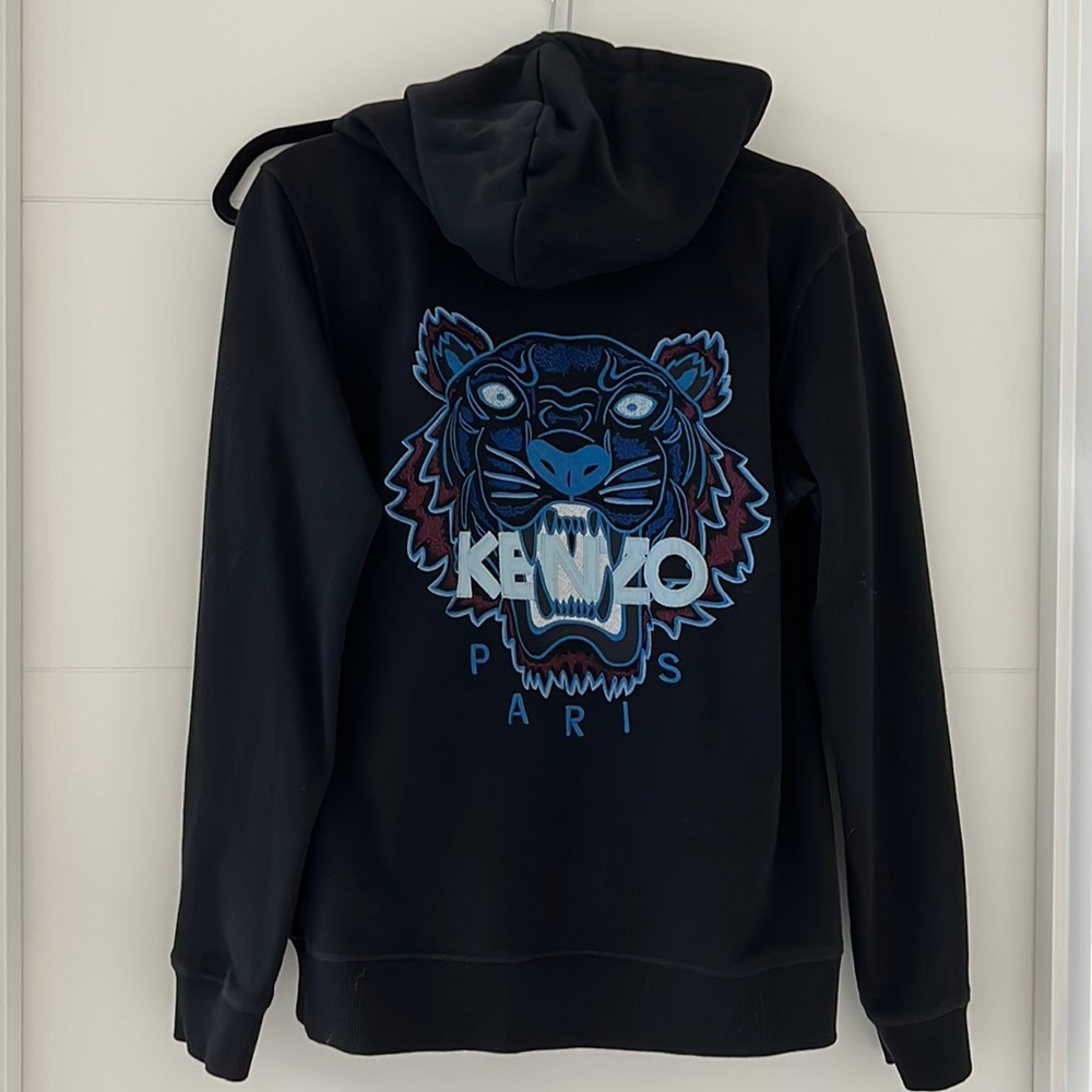 Kenzo black zipped up hoodie